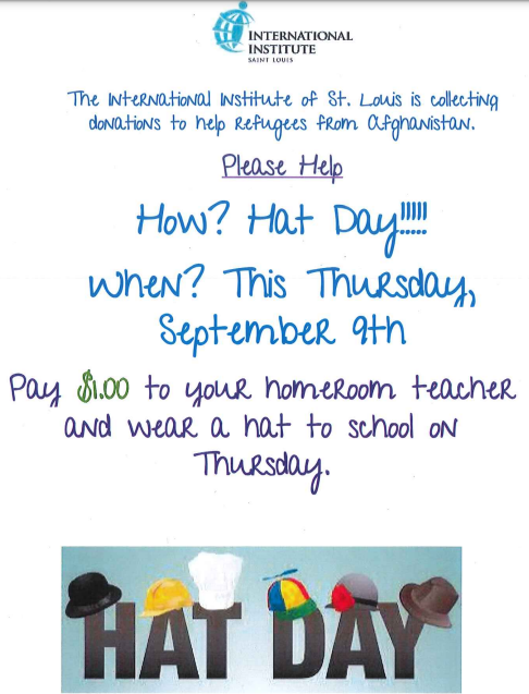 Tomorrow is Hat Day at MMS!
