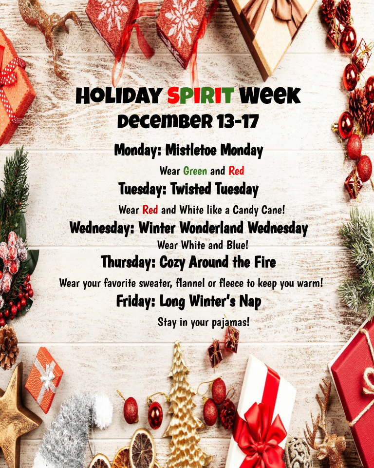 Holiday spirit week