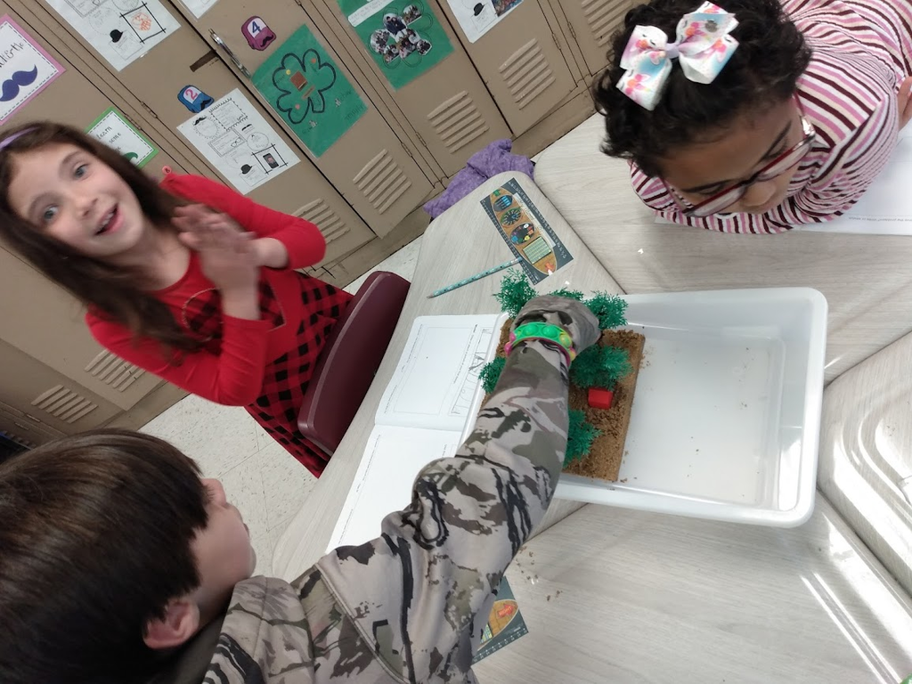 Second graders at MES have worked hard to build possible solutions to save a house from a landslide.