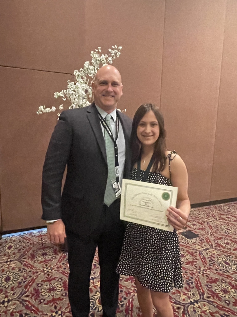 IPA recognized student and Principal Klein
