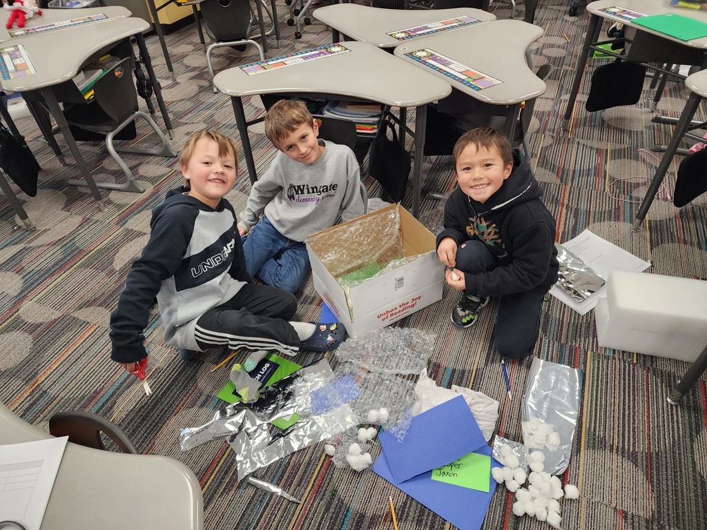 Mrs. Bertrand's Class finished building their coolers to test properties of matter in science!