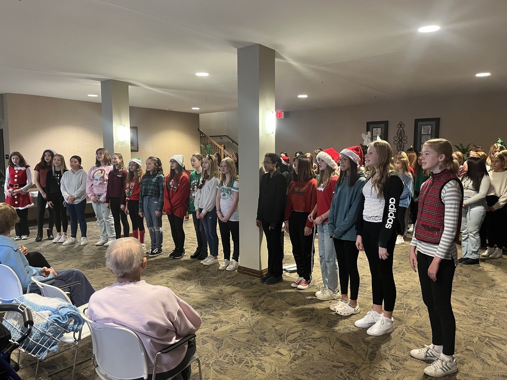 Chorus singing at adult living center