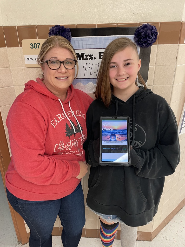 Mrs. Hester with an app creator student