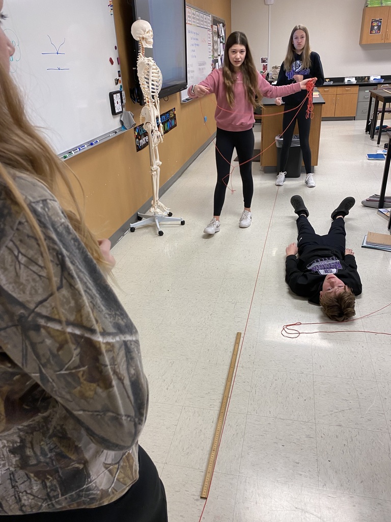 science class students measuring